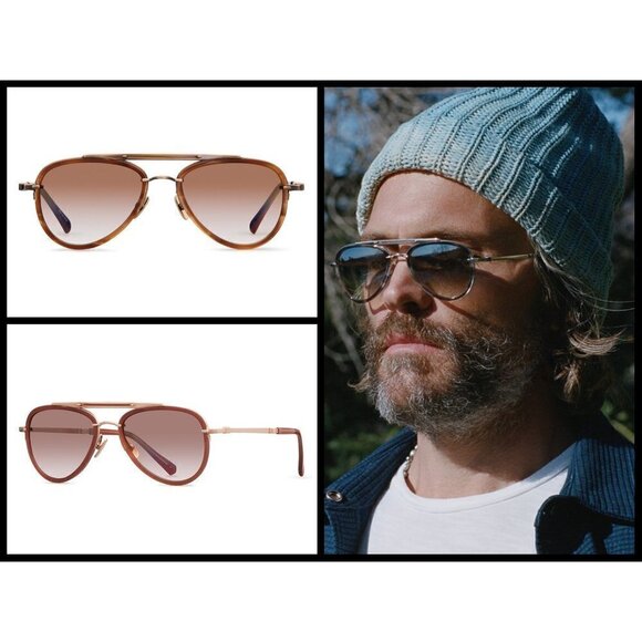 💕MR LEIGHT💕 Doheny SL Sunglasses ~ Aviator Rosewood NWOT - Picture 3 of 16